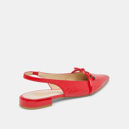 Payge Chili Crinkle Patent Flats - Dolce Vita