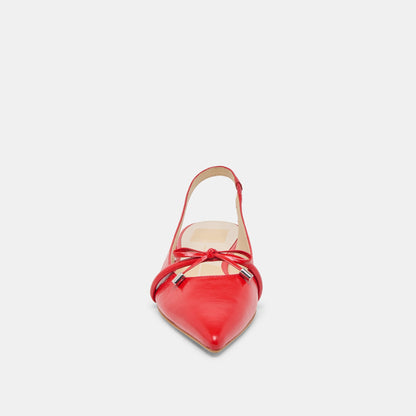 Payge Chili Crinkle Patent Flats - Dolce Vita