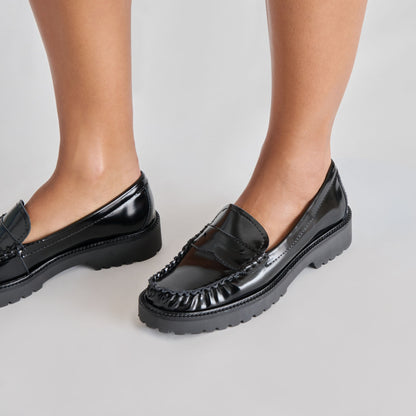 Merek Midnight Boxleather Loafers - Dolce Vita