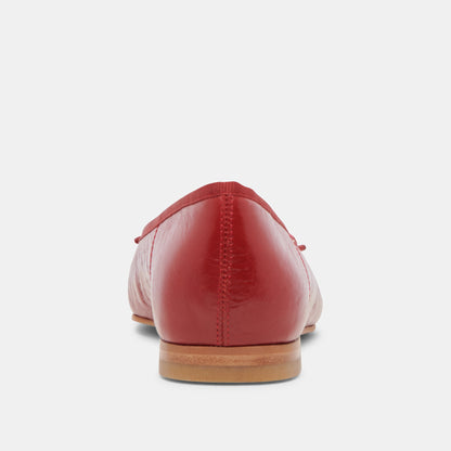 Anisa Ballet Flats RED CRINKLE PATENT - Dolce Vita