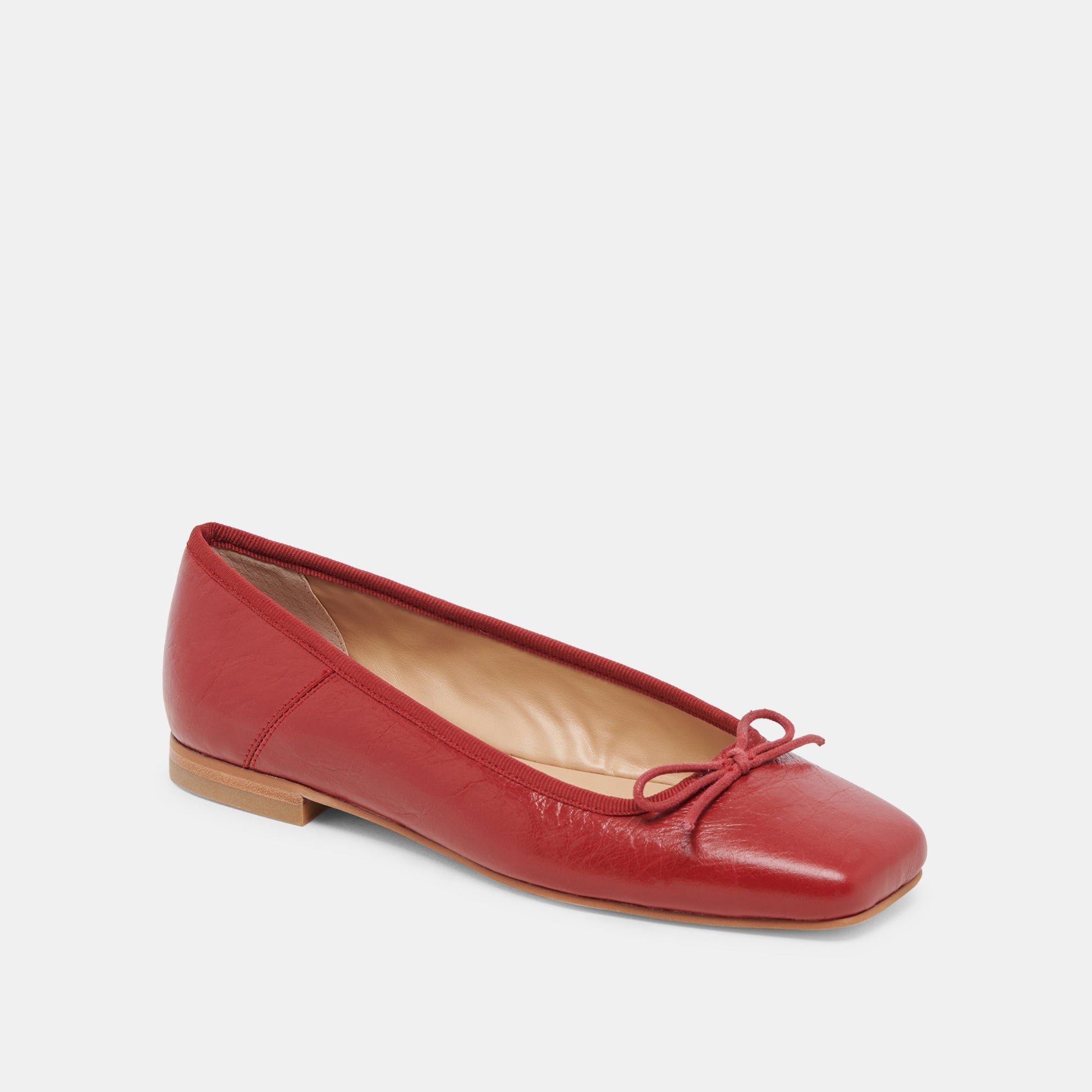 Anisa Ballet Flats RED CRINKLE PATENT - Dolce Vita