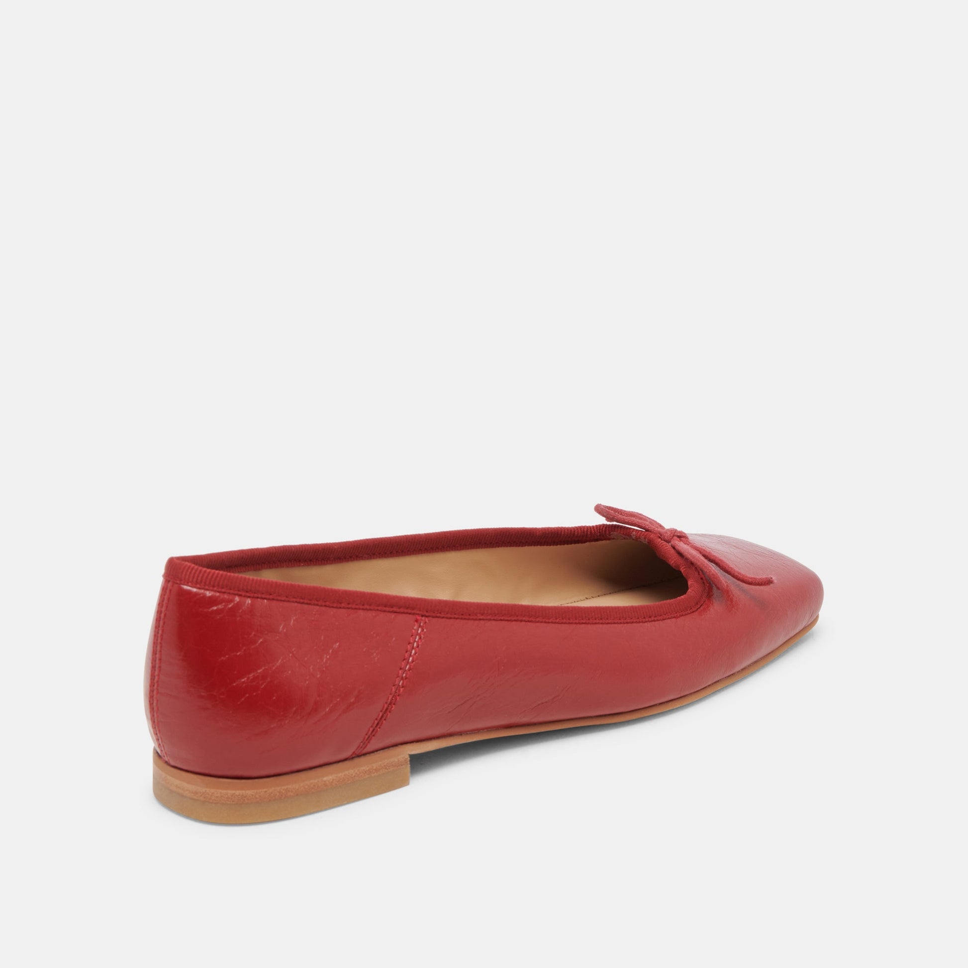 Anisa Ballet Flats RED CRINKLE PATENT - Dolce Vita