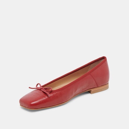 Anisa Ballet Flats RED CRINKLE PATENT - Dolce Vita