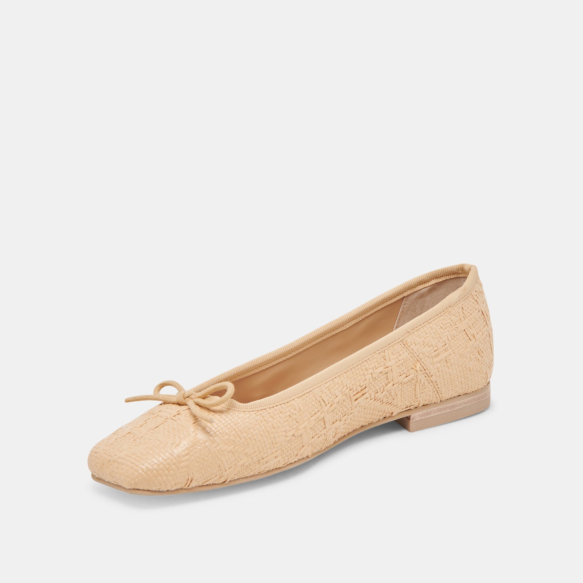ANISA BALLET FLATS LT NATURAL WOVEN RAFFIA - Dolce Vita
