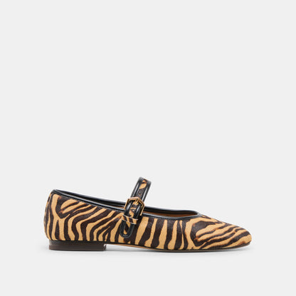 Roslyn Tiger Calf Hair Ballet Flats - Dolce Vita