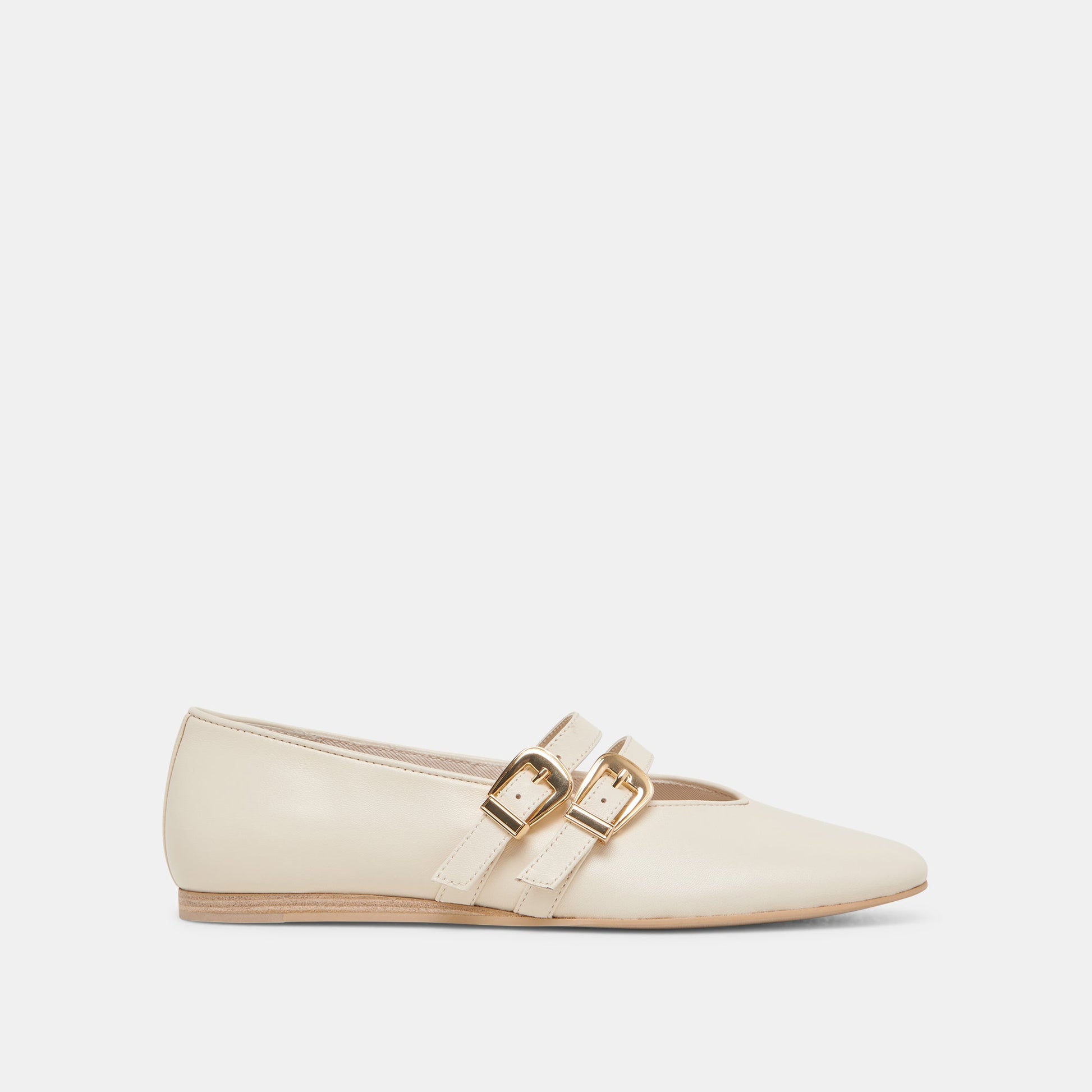 BAYLEE BALLET FLATS IVORY LEATHER - Dolce Vita