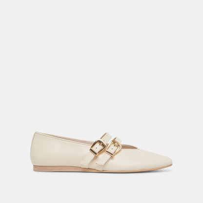 BAYLEE BALLET FLATS IVORY LEATHER - Dolce Vita