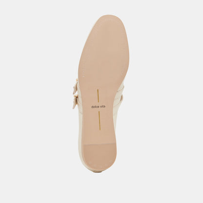 BAYLEE BALLET FLATS IVORY LEATHER - Dolce Vita