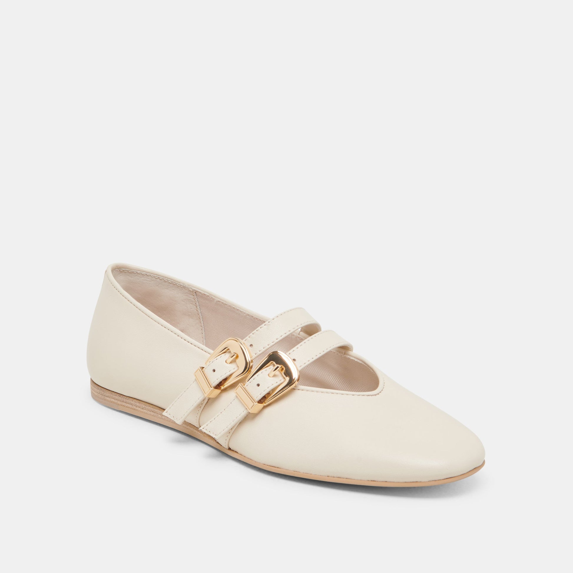 BAYLEE BALLET FLATS IVORY LEATHER - Dolce Vita