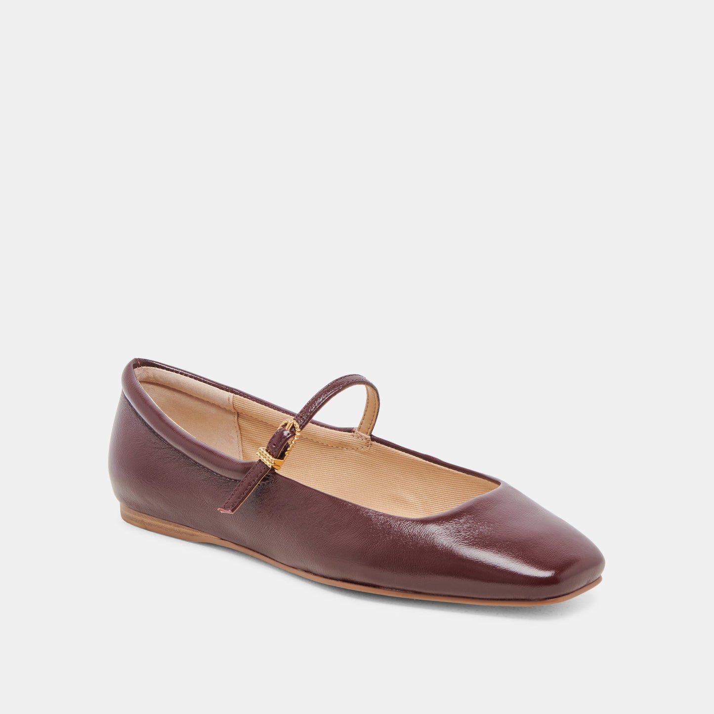 REYES BALLET FLATS CRANBERRY CRINKLE PATENT - Dolce Vita