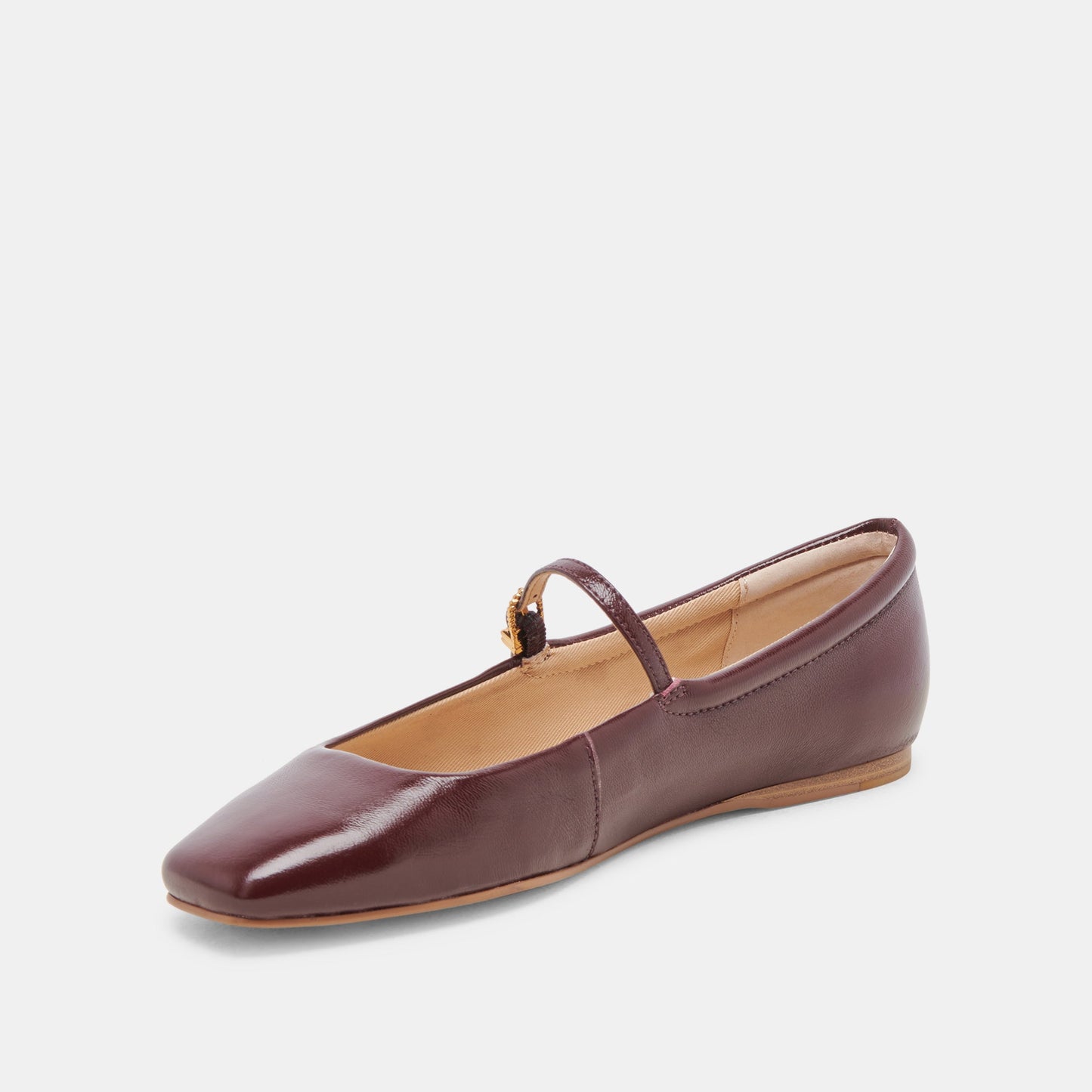 REYES BALLET FLATS CRANBERRY CRINKLE PATENT - Dolce Vita