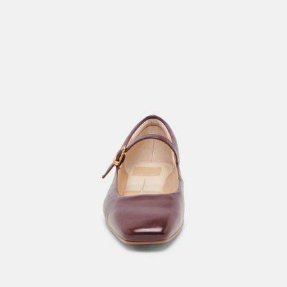 REYES BALLET FLATS CRANBERRY CRINKLE PATENT - Dolce Vita