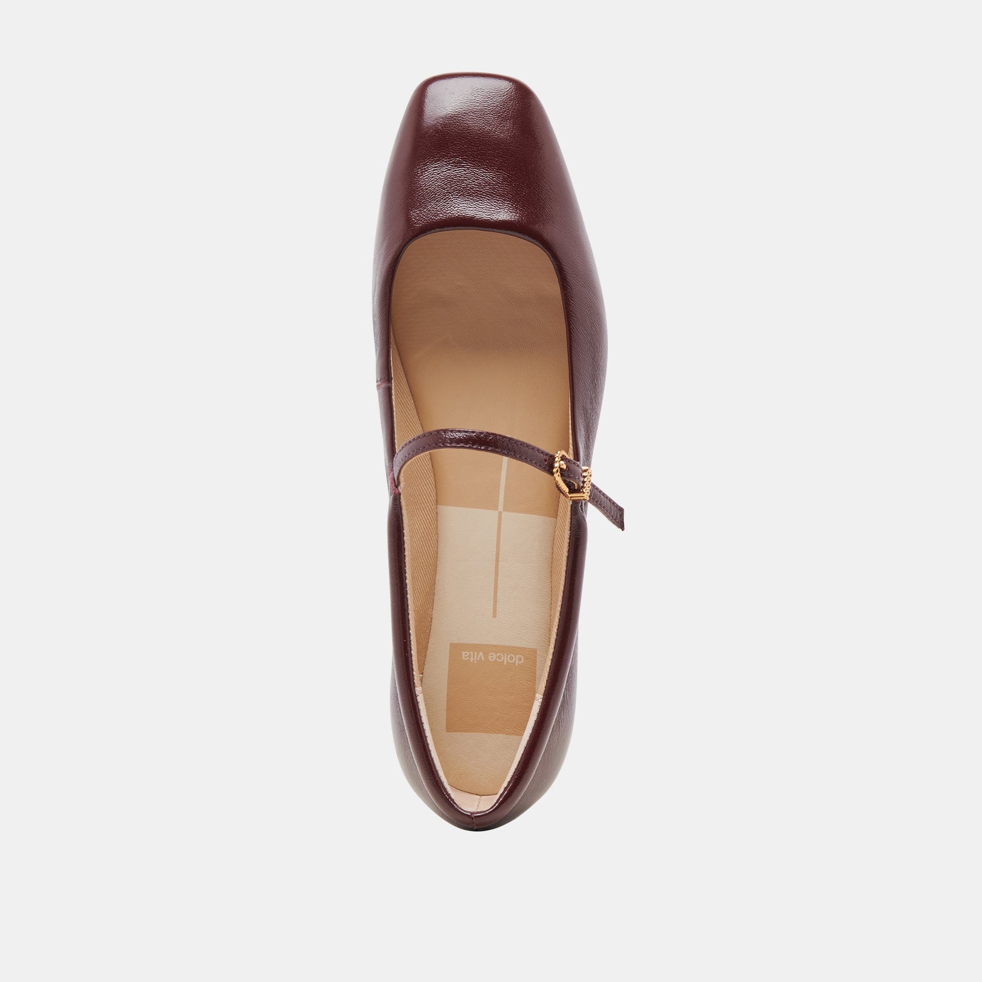 REYES BALLET FLATS CRANBERRY CRINKLE PATENT - Dolce Vita