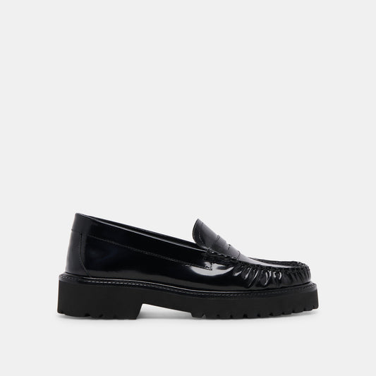 MAXWELL LOAFERS BLACK LEATHER - Dolce Vita