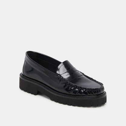 MAXWELL LOAFERS BLACK LEATHER - Dolce Vita