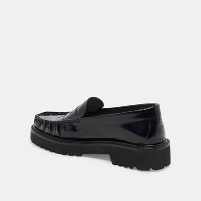 MAXWELL LOAFERS BLACK LEATHER - Dolce Vita