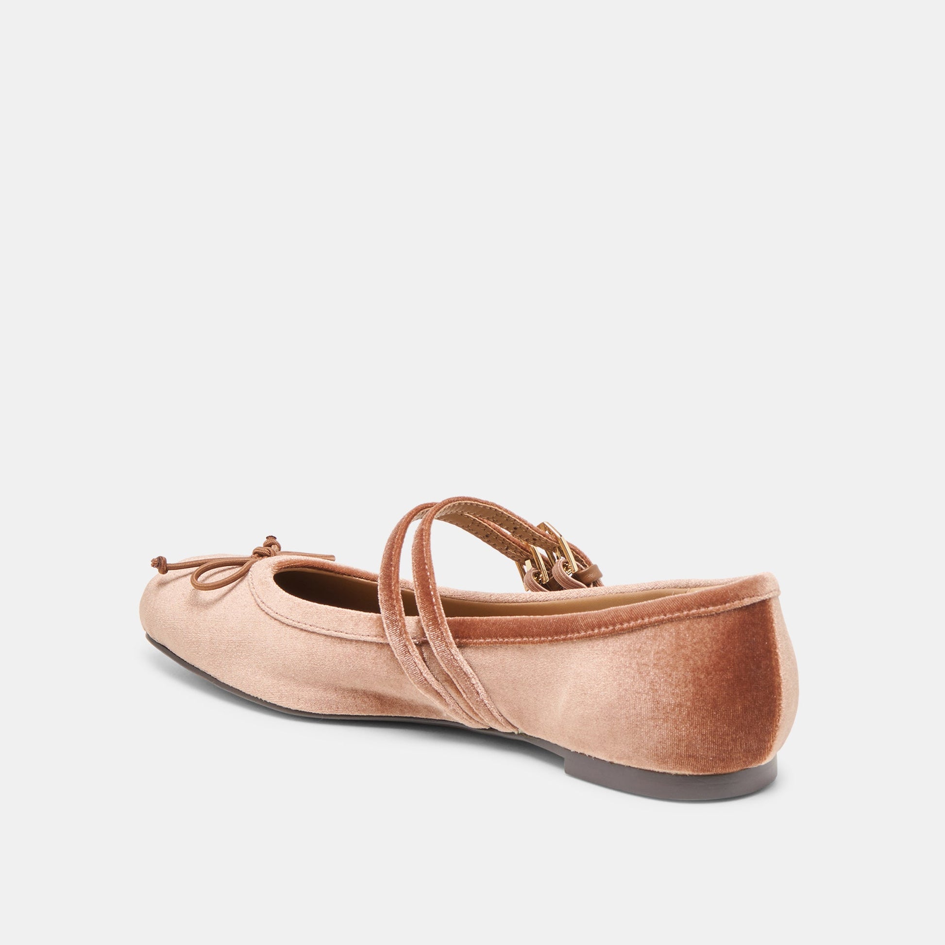 Gibsen Dk Rose Velvet Ballet Flats - Dolce Vita