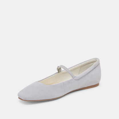 REYES BALLET FLATS DUSTY BLUE SUEDE - Dolce Vita