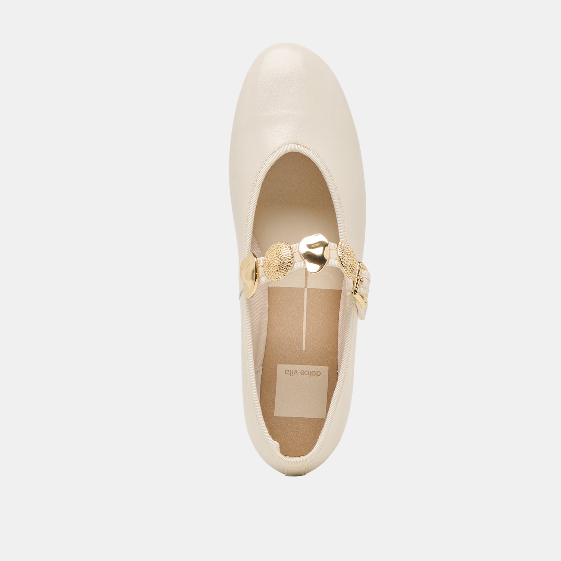 Relan Off White Leather Ballet Flats - Dolce Vita