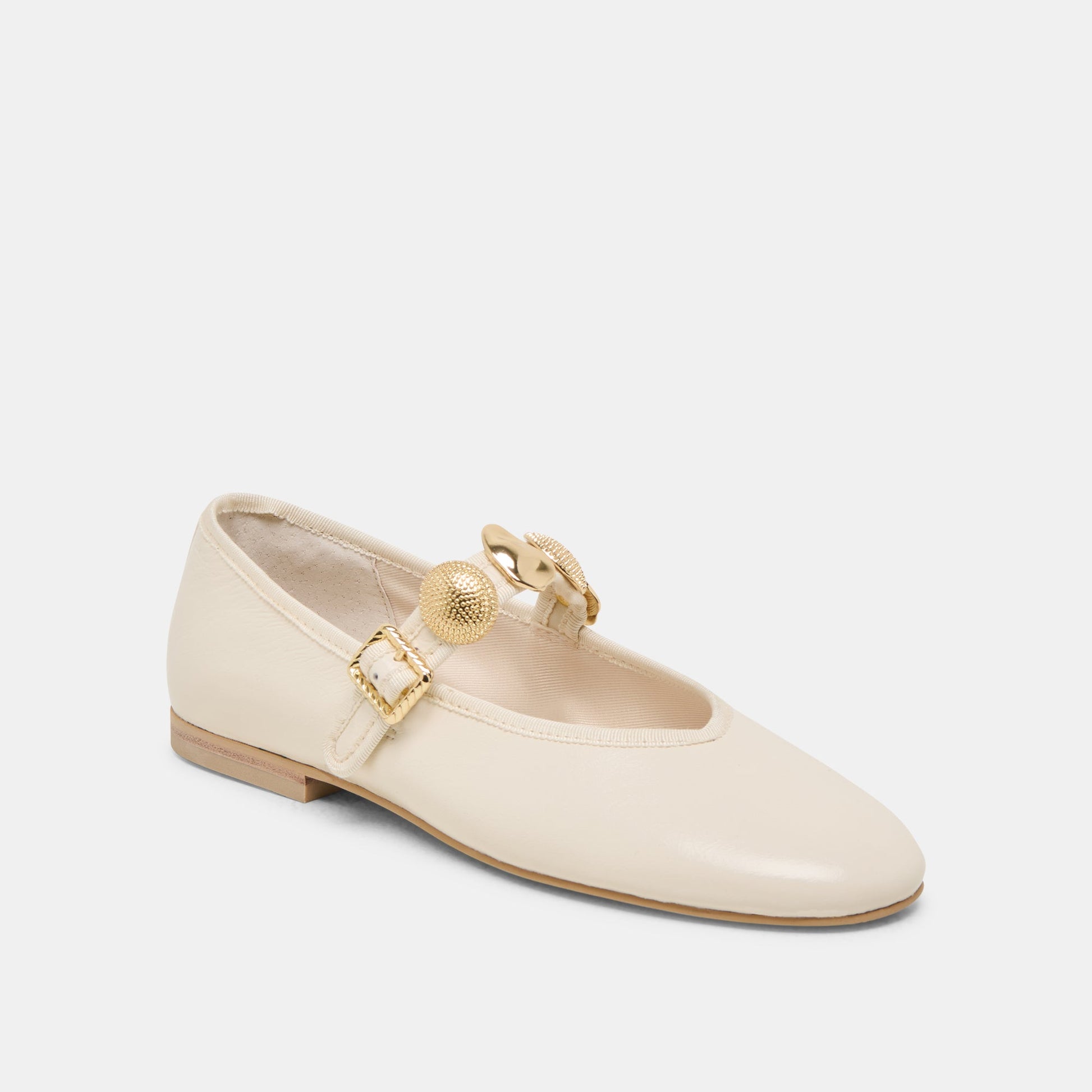 Relan Off White Leather Ballet Flats - Dolce Vita