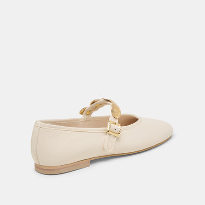 Relan Off White Leather Ballet Flats - Dolce Vita