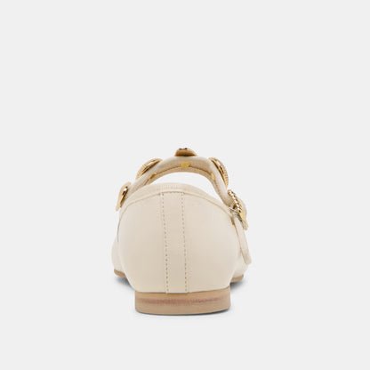 Relan Off White Leather Ballet Flats - Dolce Vita