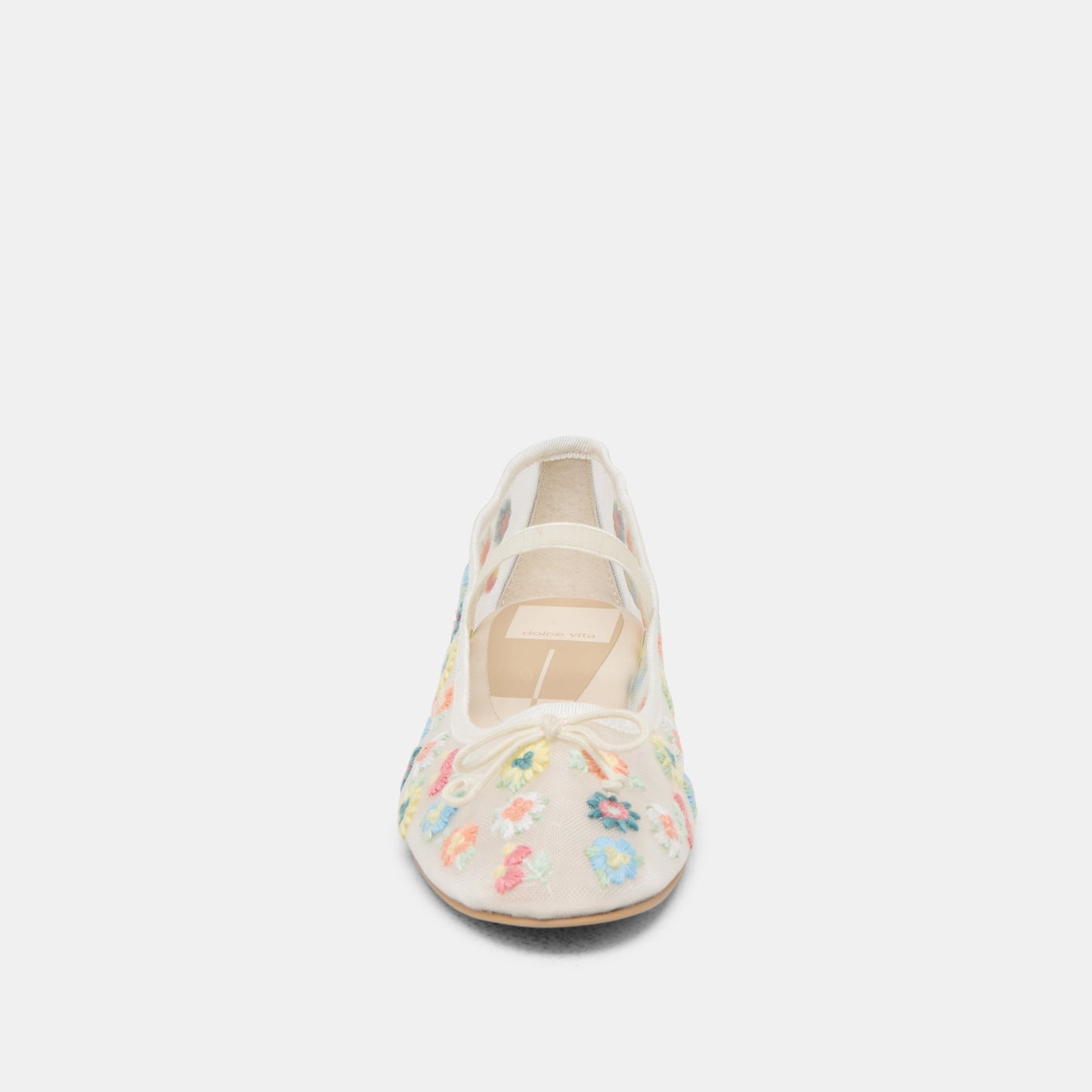 CADEL FLORAL BALLET FLATS IVORY FLORAL MESH - Dolce Vita