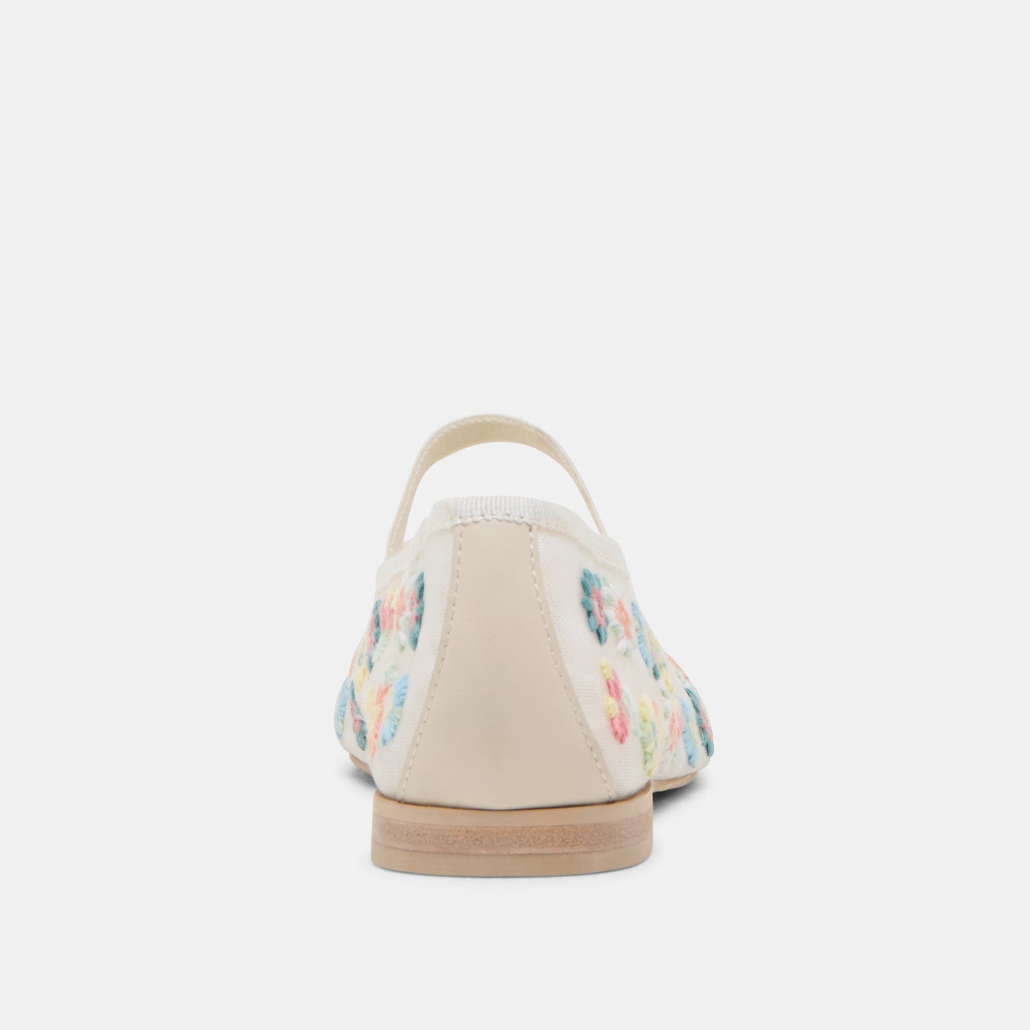 CADEL FLORAL BALLET FLATS IVORY FLORAL MESH - Dolce Vita