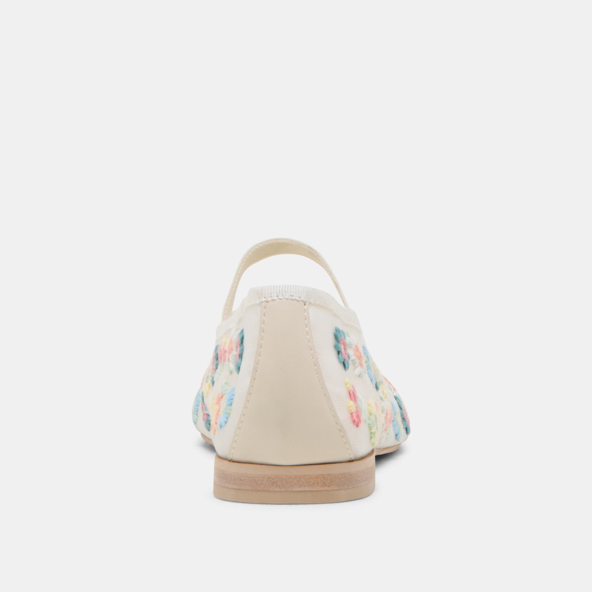 CADEL FLORAL BALLET FLATS IVORY FLORAL MESH - Dolce Vita