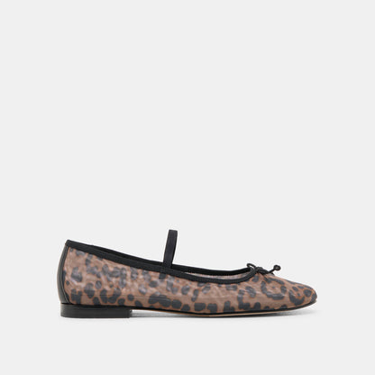 CADEL BALLET FLATS DK LEOPARD MESH - Dolce Vita
