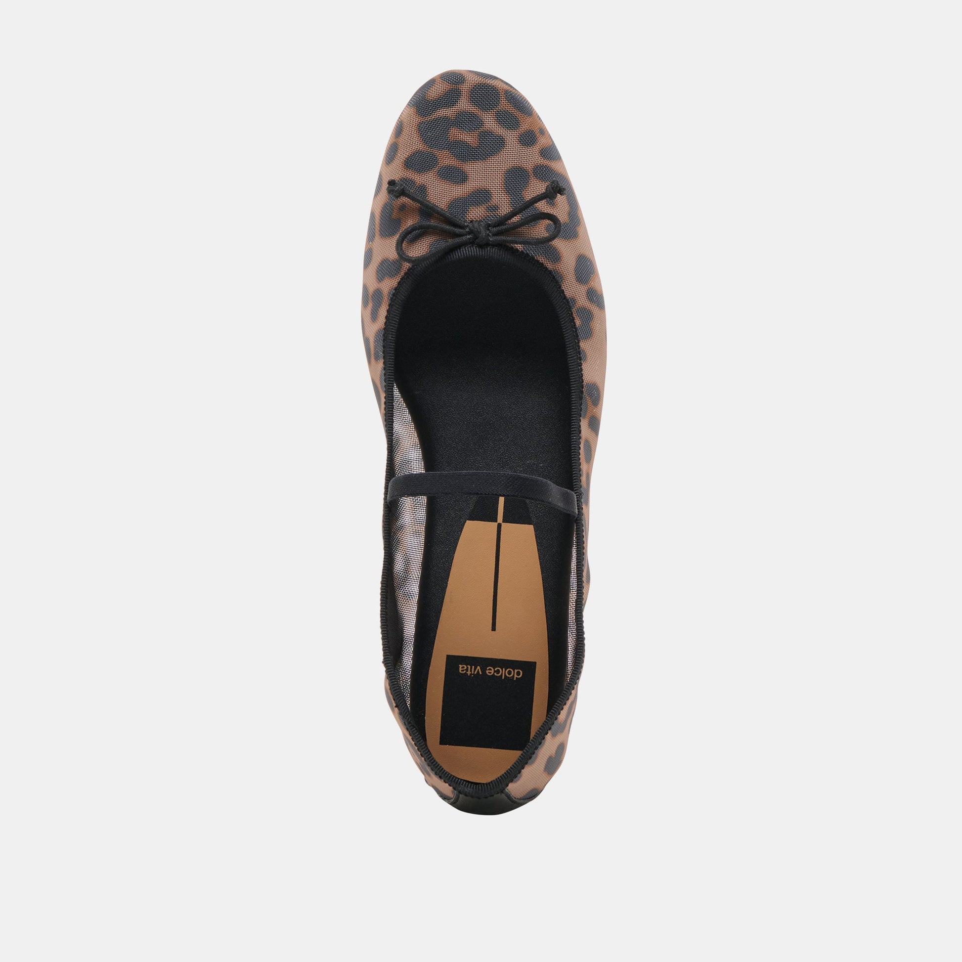CADEL BALLET FLATS DK LEOPARD MESH - Dolce Vita