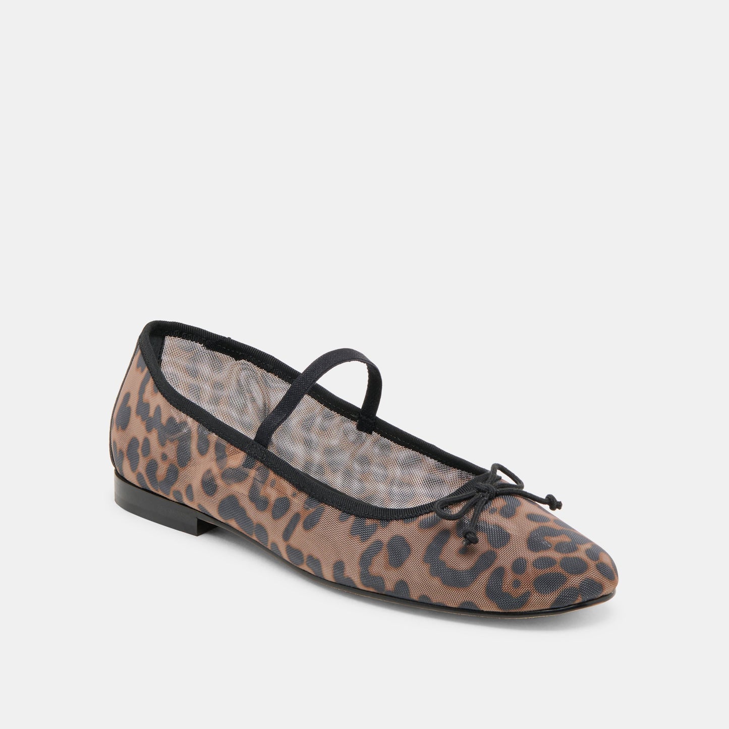 CADEL BALLET FLATS DK LEOPARD MESH - Dolce Vita