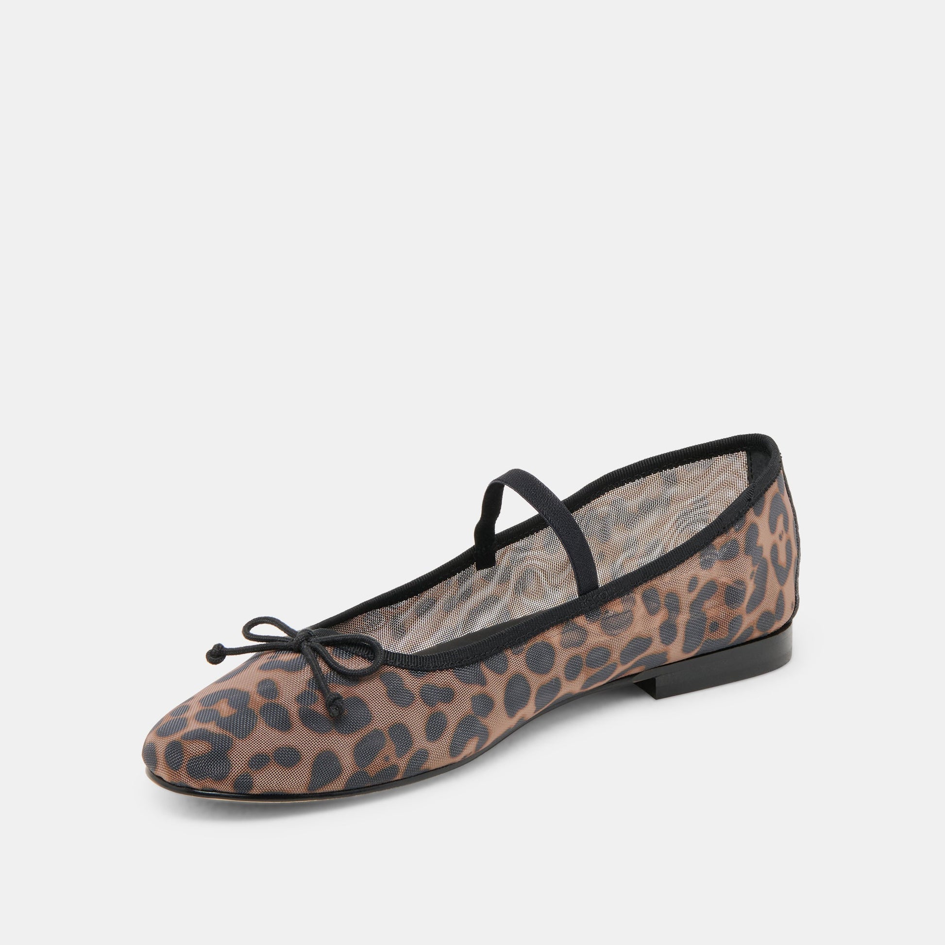 CADEL BALLET FLATS DK LEOPARD MESH - Dolce Vita