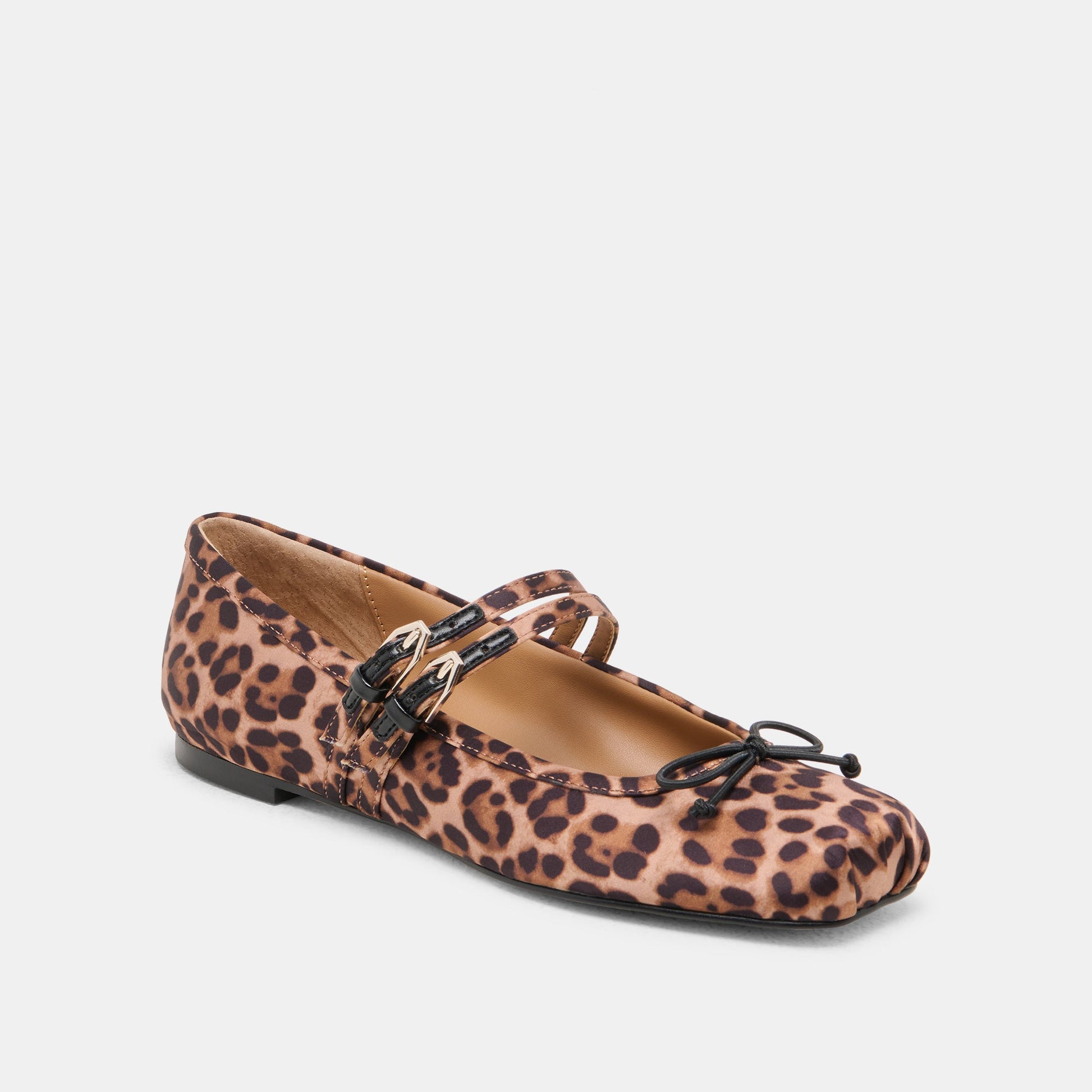 Gibsen Dk Leopard Satin Ballet Flats - Dolce Vita