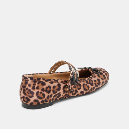 Gibsen Dk Leopard Satin Ballet Flats - Dolce Vita
