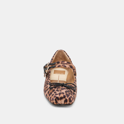 Gibsen Dk Leopard Satin Ballet Flats - Dolce Vita