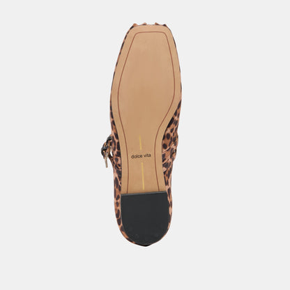 Gibsen Dk Leopard Satin Ballet Flats - Dolce Vita