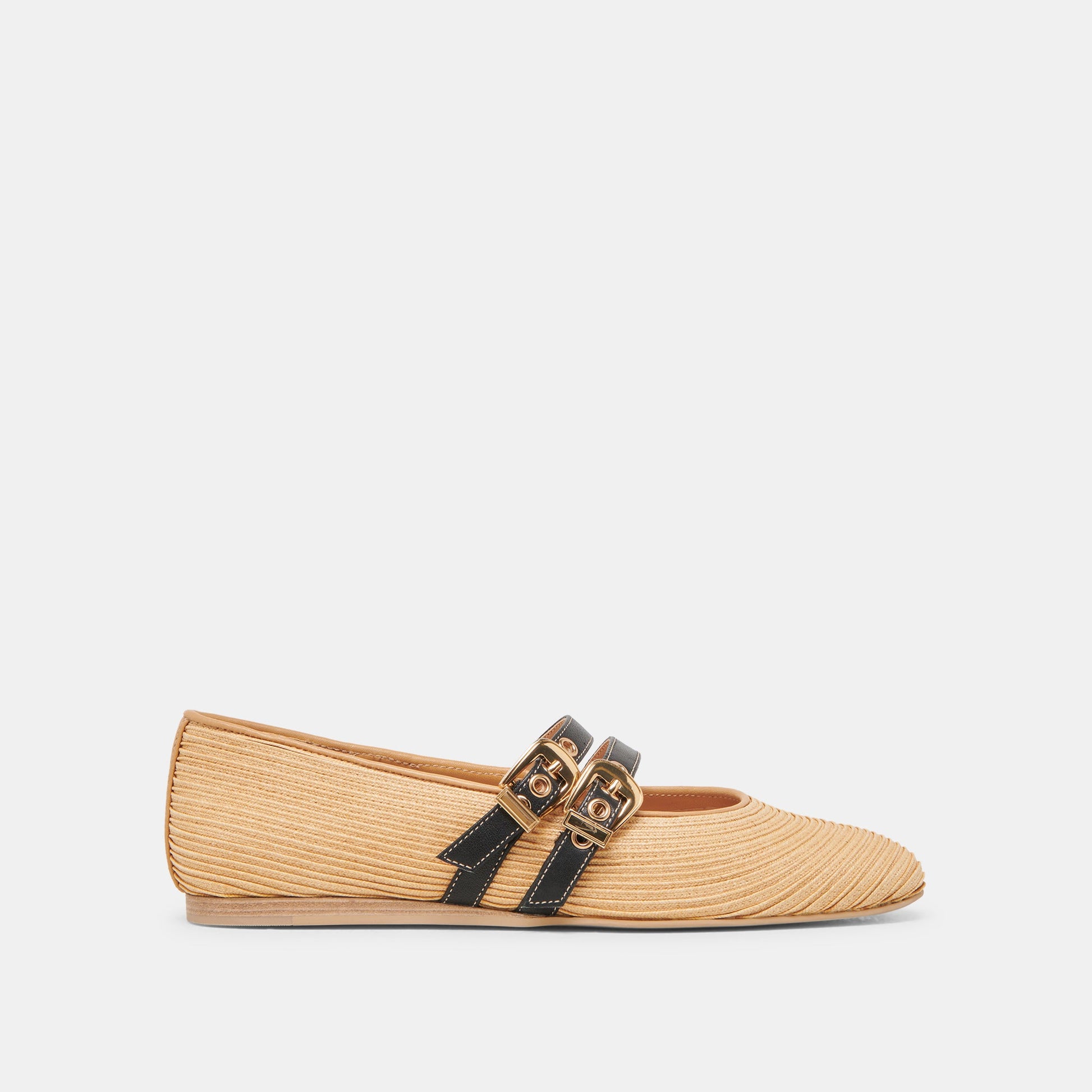BAYLEE BALLET FLATS NATURAL RAFFIA - Dolce Vita