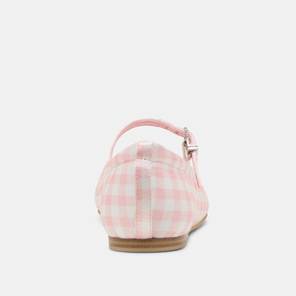 Reyes X Byrdie Golf Pink Plaid Gingham Ballet Flats - Dolce Vita