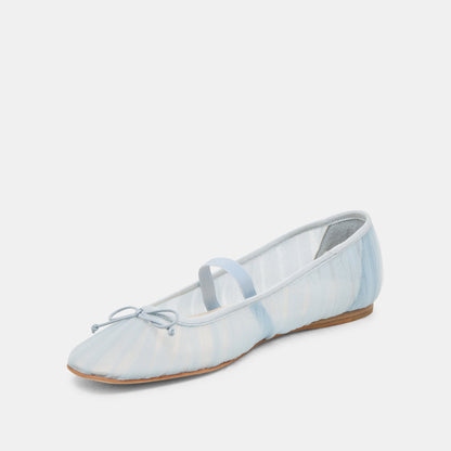 Raeven Light Blue Tulle Ballet Flats - Dolce Vita