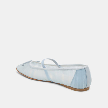Raeven Light Blue Tulle Ballet Flats - Dolce Vita