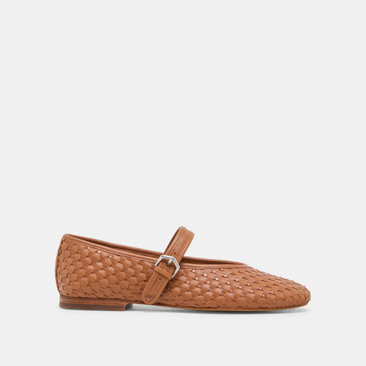 Roslyn Saddle Woven Leather Ballet Flats - Dolce Vita