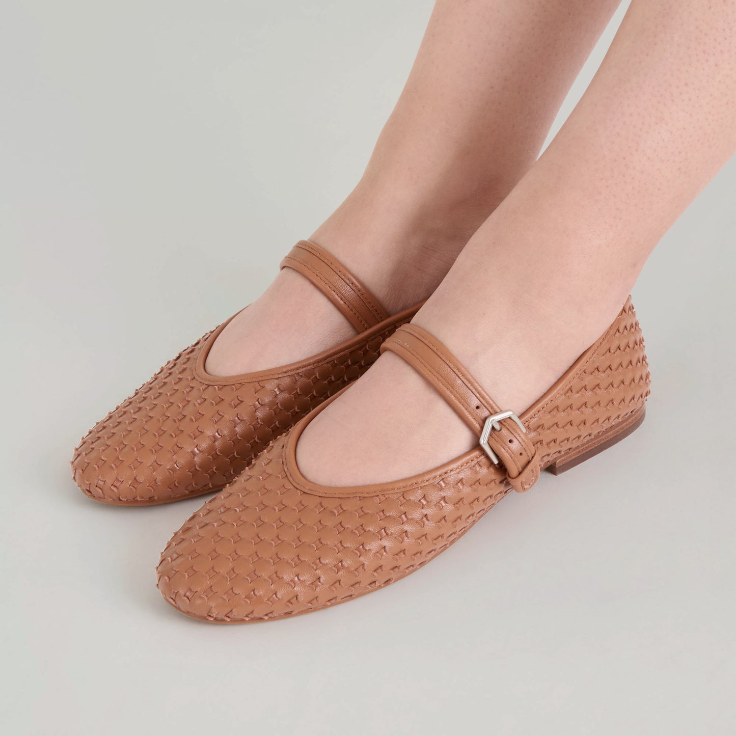 Roslyn Saddle Woven Leather Ballet Flats - Dolce Vita