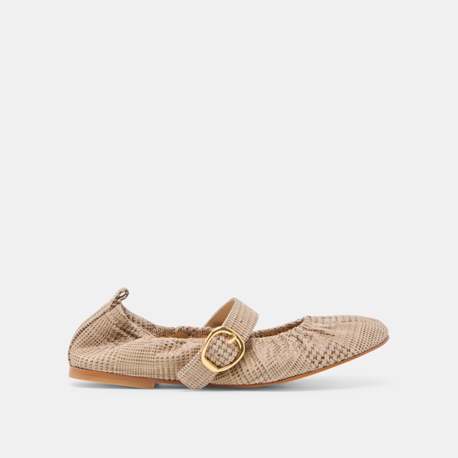 Caely Herringbone Printed Suede Ballet Flats - Dolce Vita