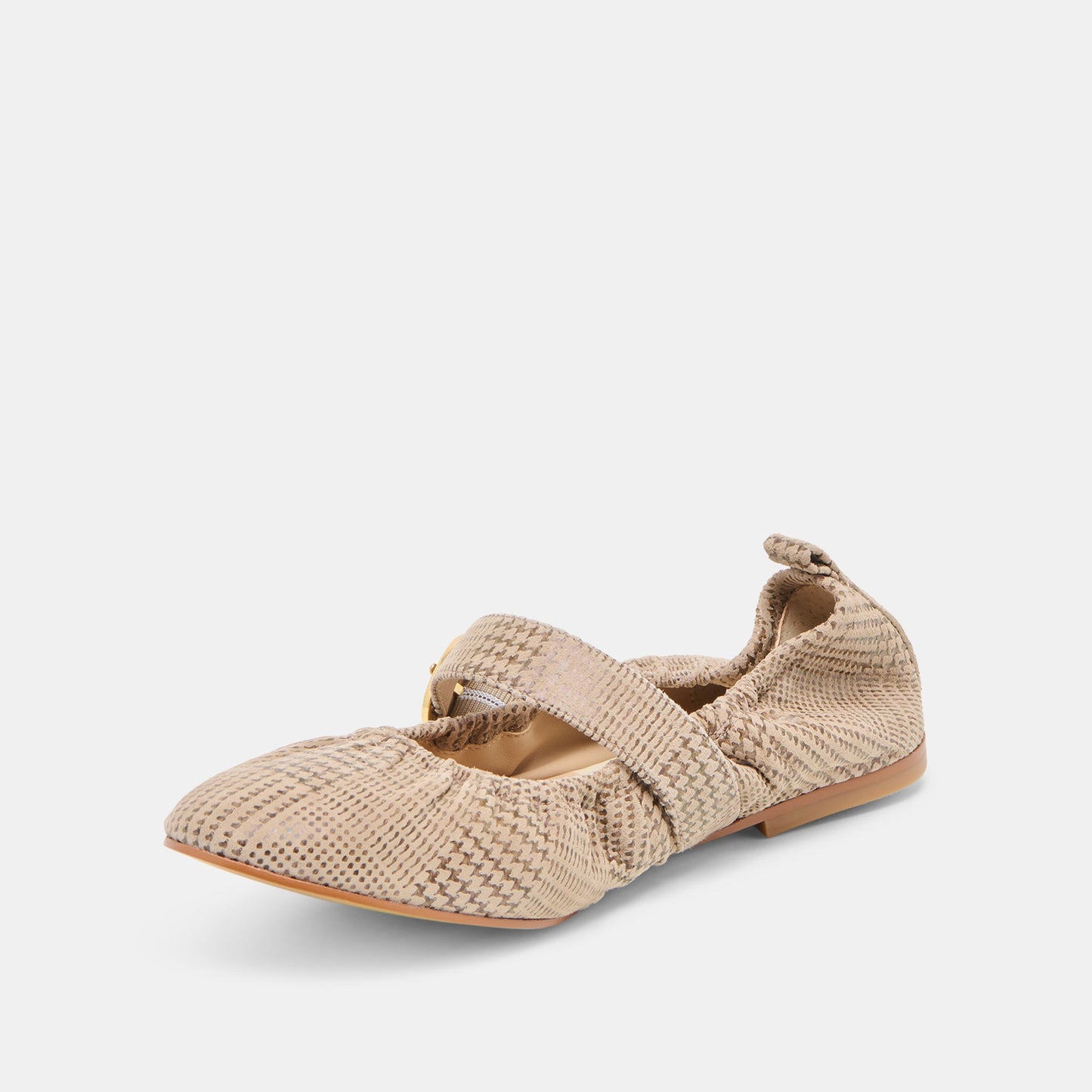 Caely Herringbone Printed Suede Ballet Flats - Dolce Vita