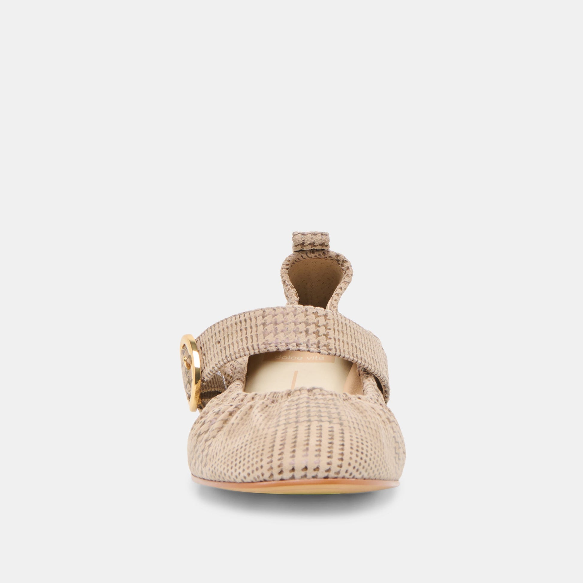 Caely Herringbone Printed Suede Ballet Flats - Dolce Vita