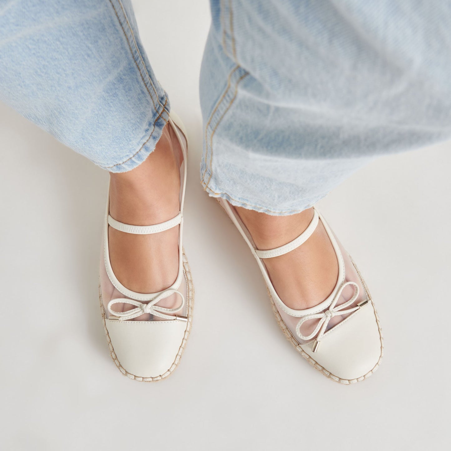 CAMBRE BALLET FLATS WHITE MESH - Dolce Vita