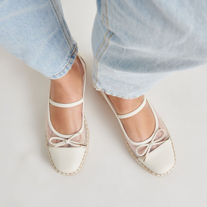 CAMBRE BALLET FLATS WHITE MESH - Dolce Vita