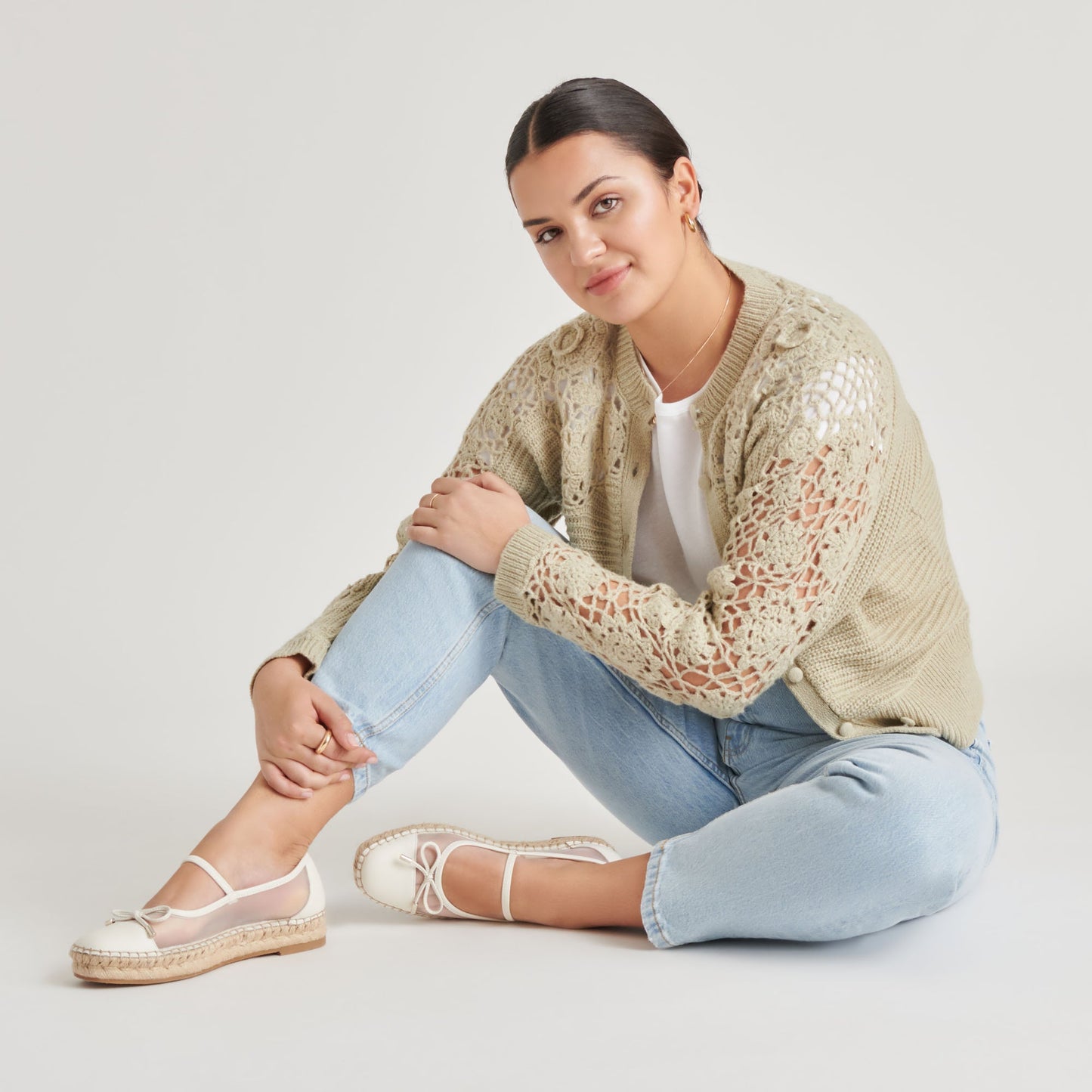 CAMBRE BALLET FLATS WHITE MESH - Dolce Vita