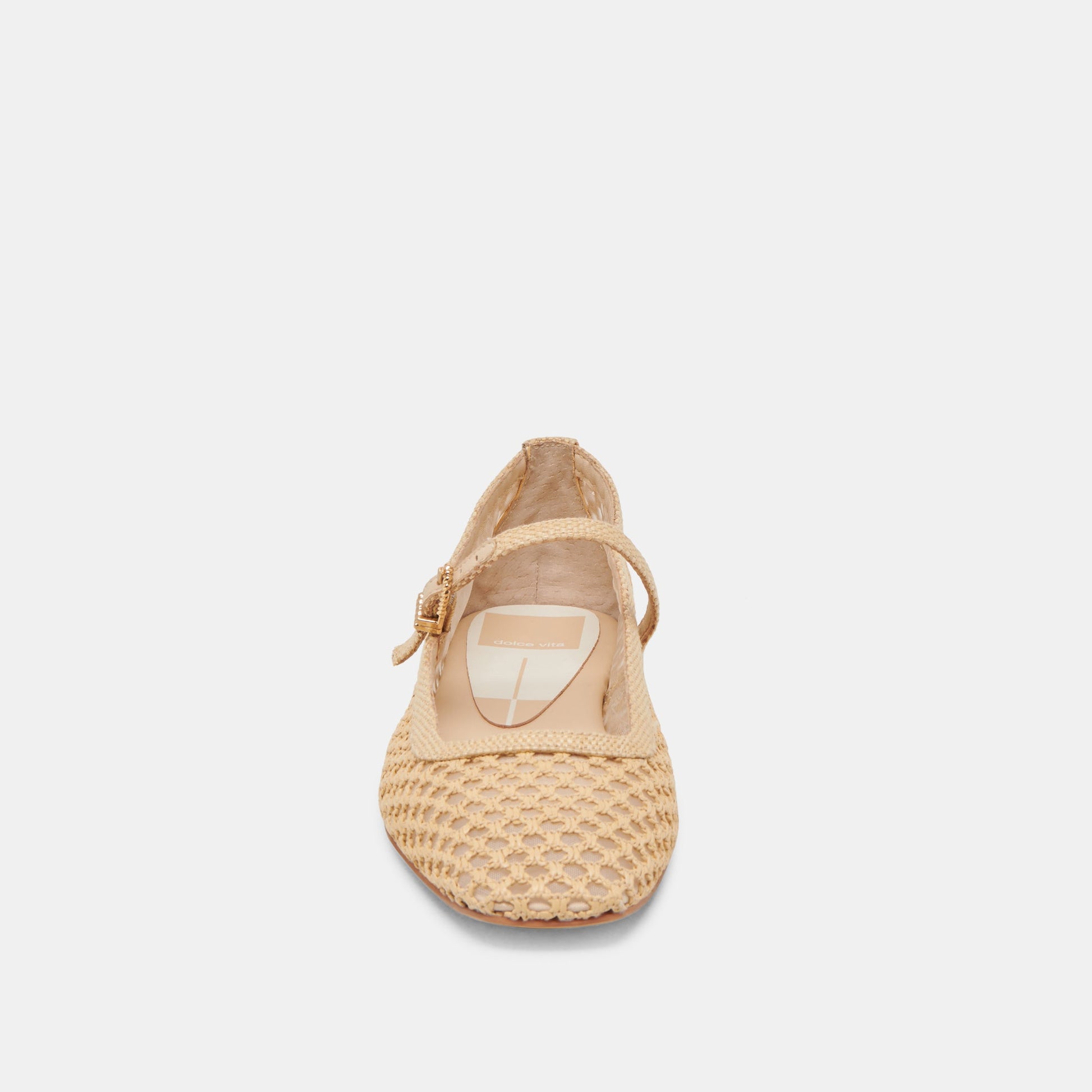 Reyes Lt Natural Woven Raffia Ballet Flats - Dolce Vita